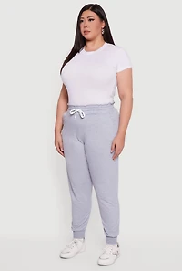 Plus French Terry Paper Bag Waist Joggers