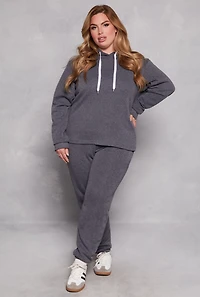 Womens Plus Fleece Pullover Hoodie, 1X