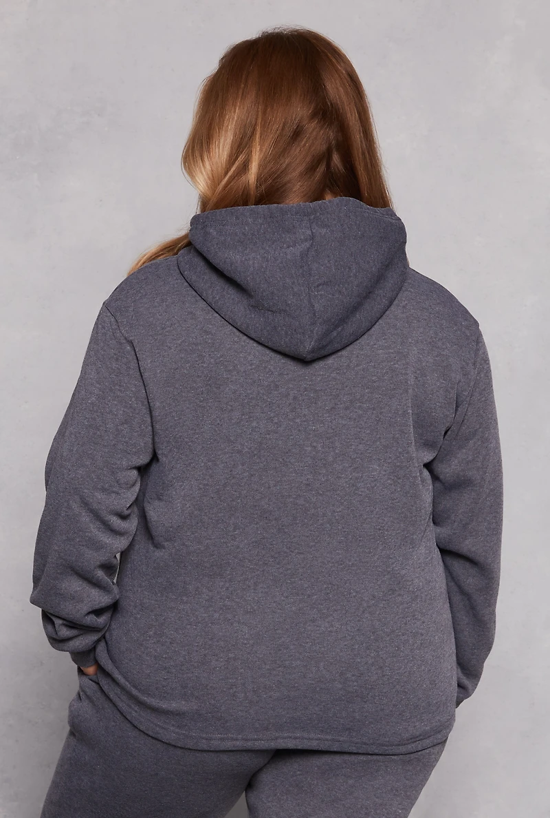 Plus Fleece Pullover Hoodie