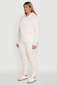 Womens Plus Fleece Pullover Hoodie, 1X