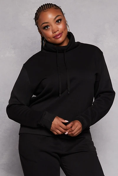 Plus Funnel Neck Sweatshirt