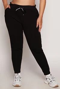 Plus Fleece High Waist Joggers