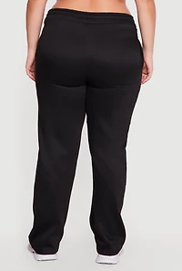 Plus High Waisted New York Graphic Drawstring Waist Sweatpants