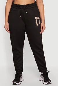 Plus Bow Graphic Detail Sweatpants