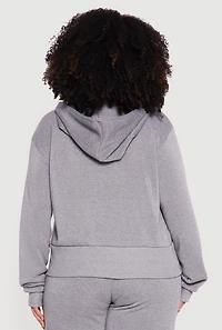 Plus Savage Graphic Double Zip Front Hoodie