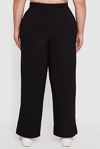 Womens Plus Varsity Stripe Pull On Track Pants,