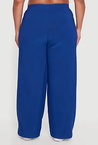 Womens Plus Varsity Stripe Pull On Track Pants, 1X