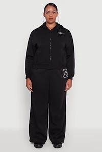 Womens Plus Along For The Ride Bear Graphic Sweatshirt,
