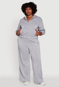 Womens Plus Size Along For The Ride Bear Graphic Sweatshirt, Grey, Size 3X