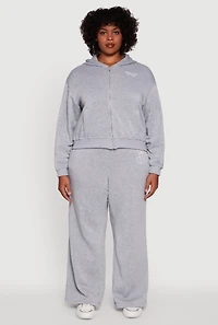 Womens Plus Size Along For The Ride Bear Graphic Sweatshirt, Grey, Size 3X