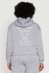 Plus Along For The Ride Bear Graphic Sweatshirt