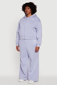 Womens Plus Size Along For The Ride Bear Graphic Sweatshirt, Blue, Size 1X