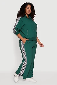 Plus Side Striped Nylon Track Pants