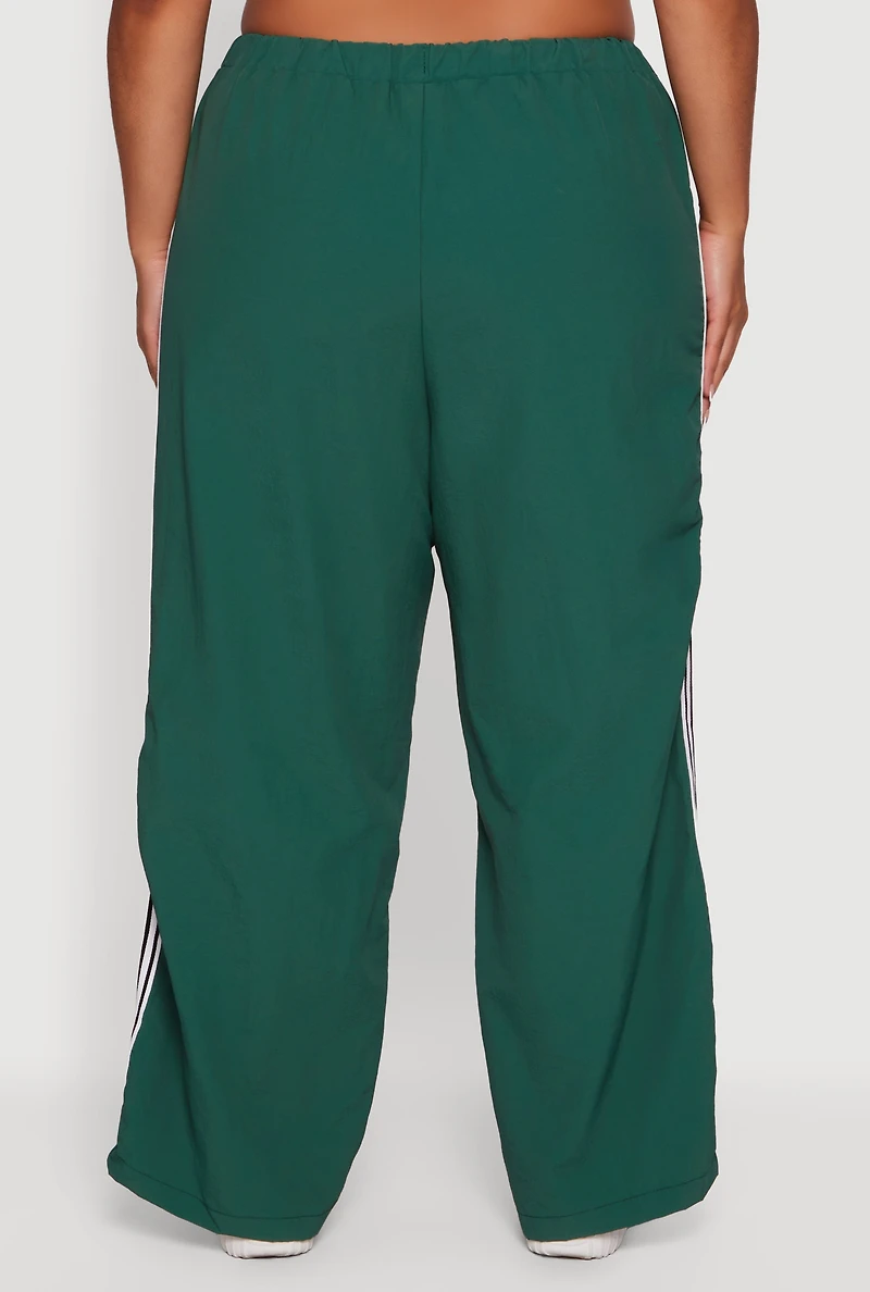 Plus Side Striped Nylon Track Pants