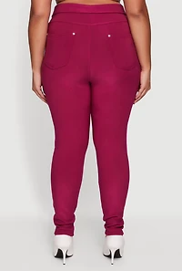 Plus High Waisted Scuba Dress Pants