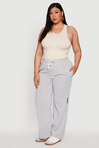 Womens Plus Size 2007 Flawless Wide Leg Sweatpants, Grey, Size 1X