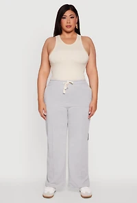 Womens Plus Size 2007 Flawless Wide Leg Sweatpants, Grey, Size 1X