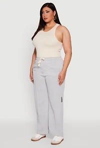 Womens Plus Size 2007 Flawless Wide Leg Sweatpants, Grey, Size 1X