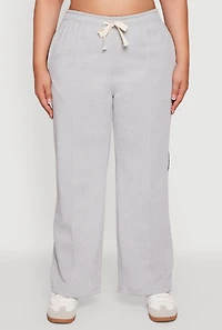 Womens Plus 2007 Flawless Wide Leg Sweatpants, Grey,