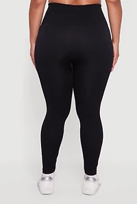 Plus Twill High Waisted Leggings