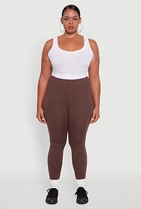 Plus High Waisted Fleece Lined Leggings