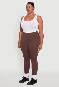 Womens Plus High Waisted Fleece Lined Leggings, 2X