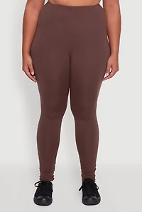 Plus High Waisted Fleece Lined Leggings