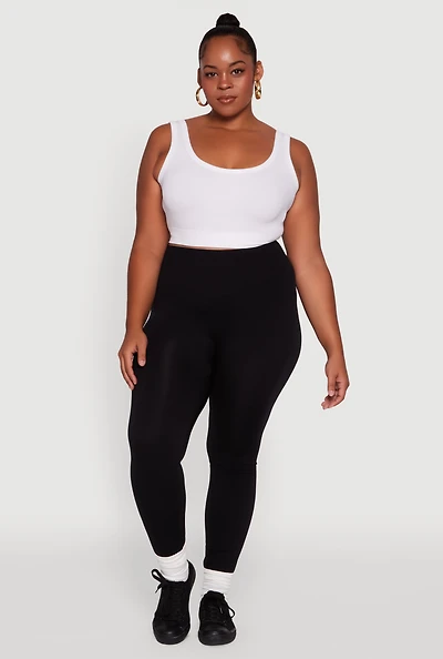 Womens Plus High Waist Seamless Leggings,