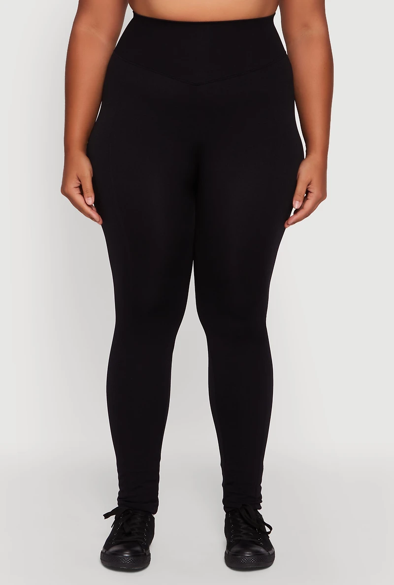 Plus High Waist Seamless Leggings