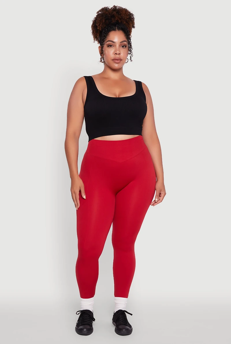 Plus High Waist Seamless Leggings