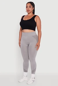 Plus Seamless Stripe Detail Leggings