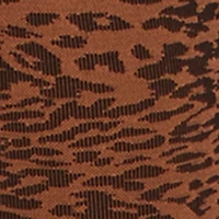 Plus High Waisted Leopard Print Ribbed Knit Leggings