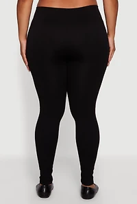 Plus Seamless High Waisted Fleece Lined Leggings