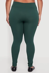 Plus Seamless High Waisted Fleece Lined Leggings