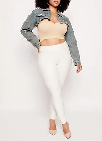 Plus Faux Leather High Waist Leggings
