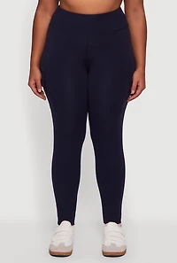 Plus High Waisted Cargo Pocket Leggings