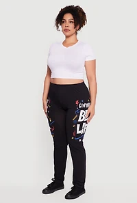 Plus Living My Best Life Graphic Leggings