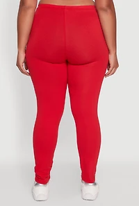 Womens Plus Size Boss Definition Graphic Leggings, Red, Size 3X