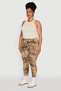 Womens Plus Size High Waisted Hunter Camo Print Leggings, Multi, Size 3X