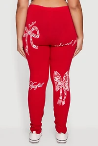 Plus Sweet Girl Graphic High Waisted Leggings