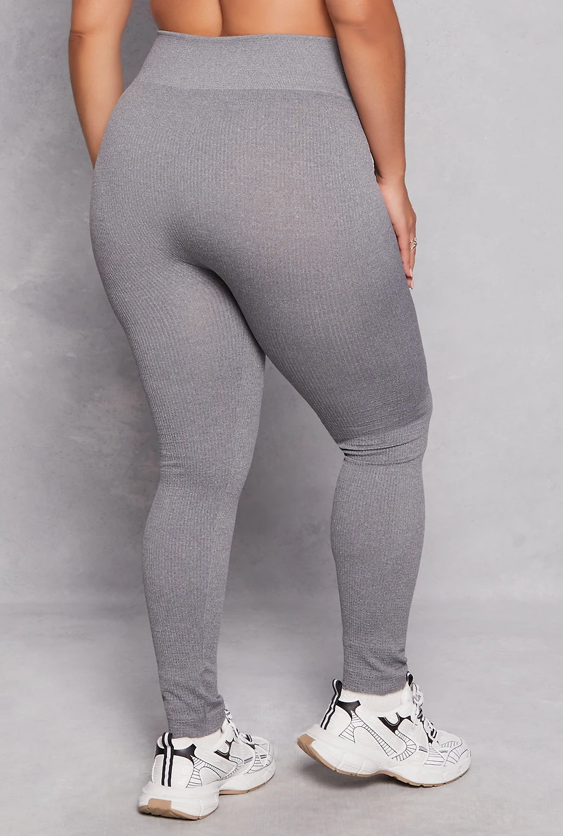 Plus Drawstring Detail High Waist Leggings