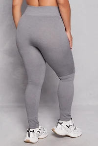 Plus Drawstring Detail High Waist Leggings