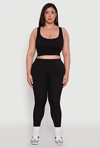 Womens Plus Ambiance Basic Leggings,