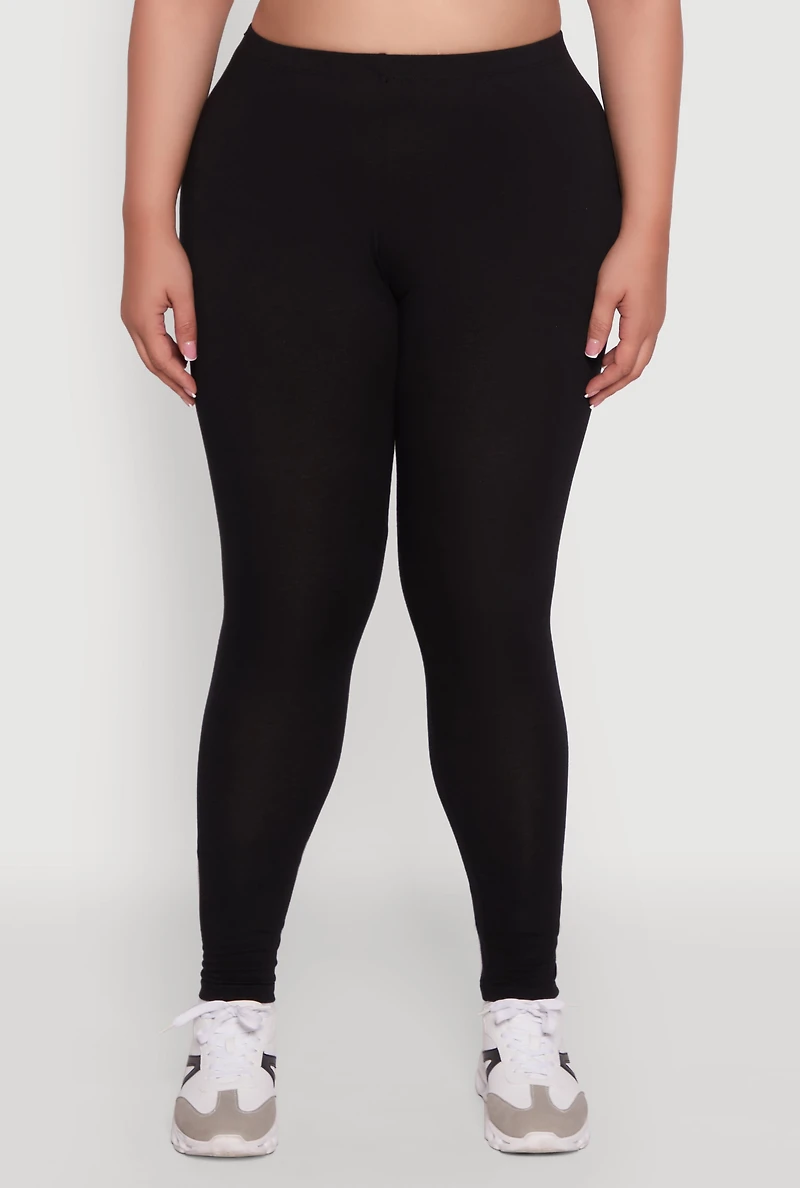 Womens Plus Ambiance Basic Leggings,