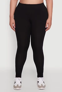 Womens Plus Ambiance Basic Leggings,