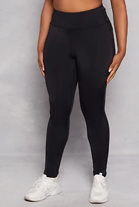 Plus Spandex Pintuck Leggings