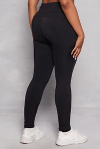 Plus Spandex Pintuck Leggings