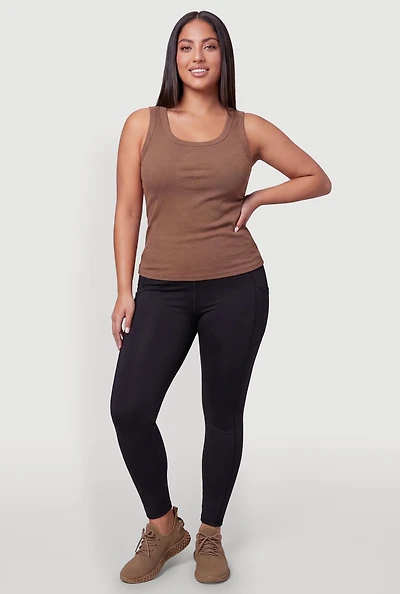 Plus Cargo Pocket High Waisted Leggings