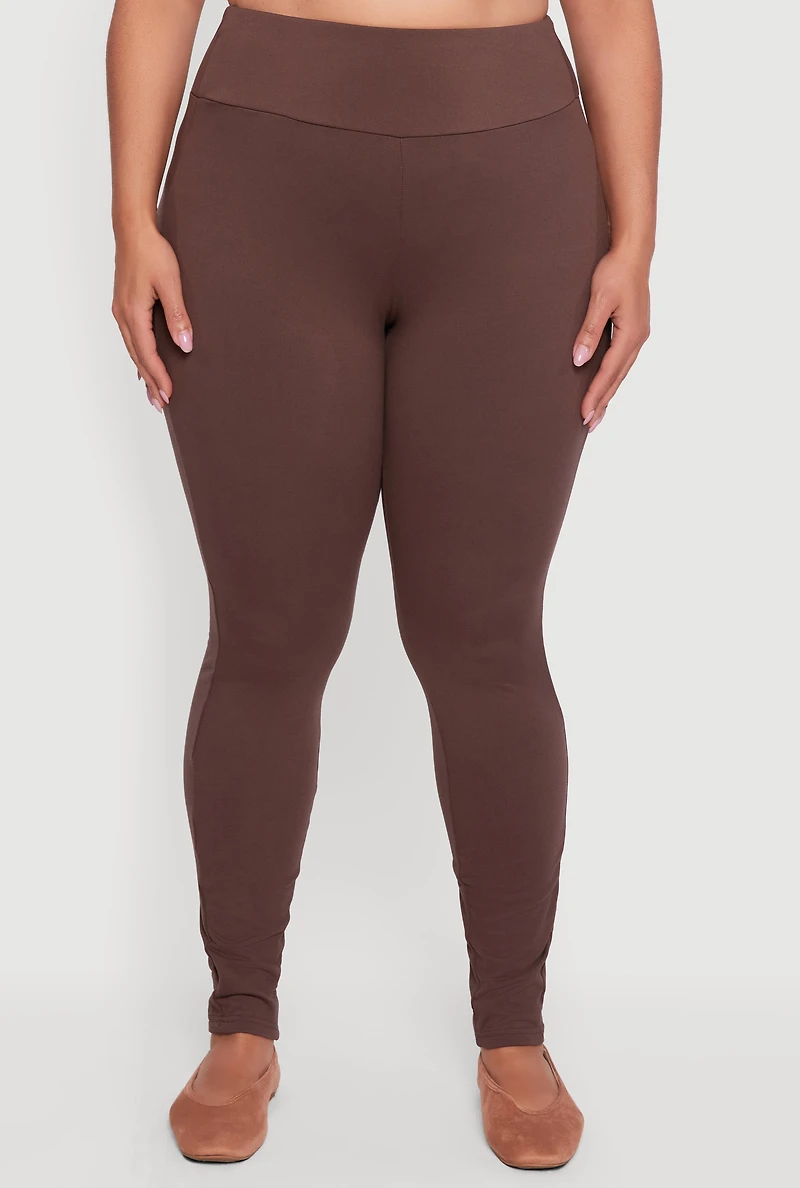 Plus Soft Knit High Waisted Leggings