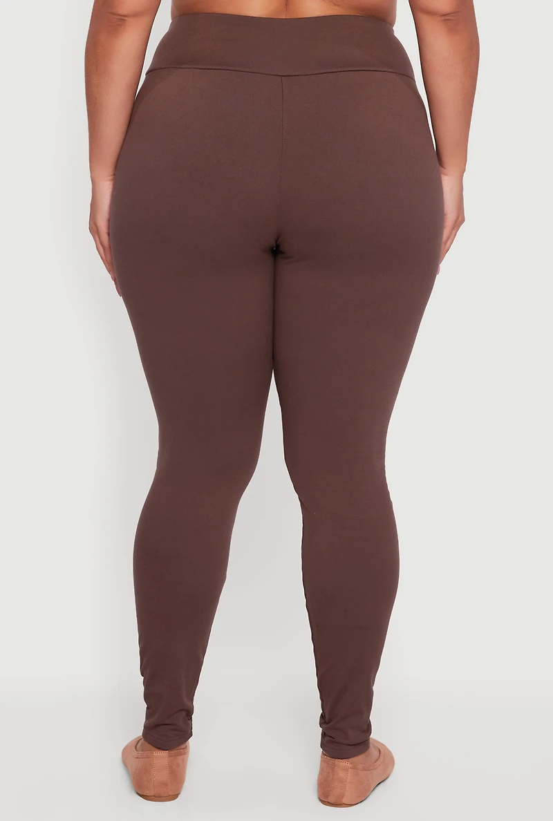 Plus Soft Knit High Waisted Leggings
